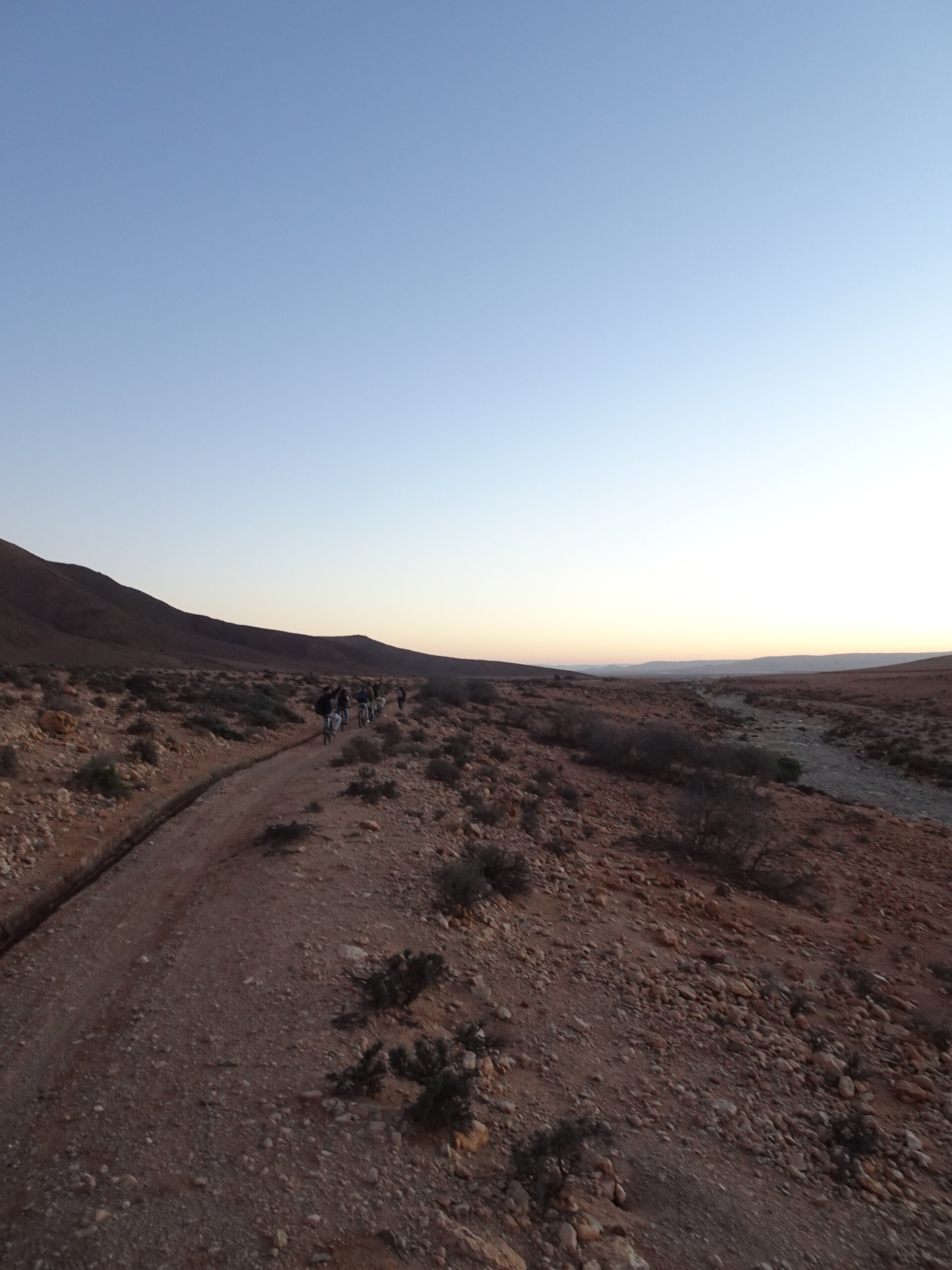 Riding bikes home along the river