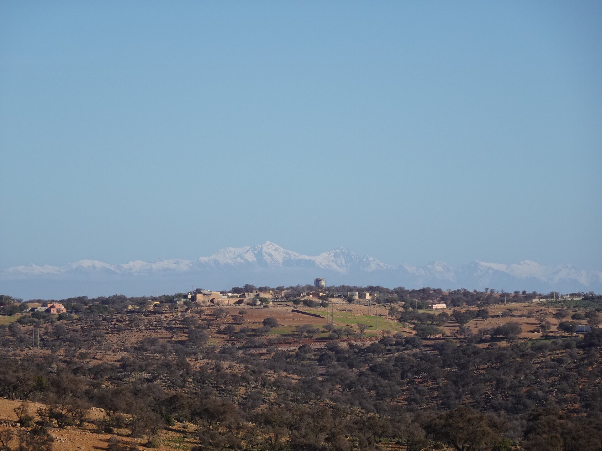 Mountains in the distance.
