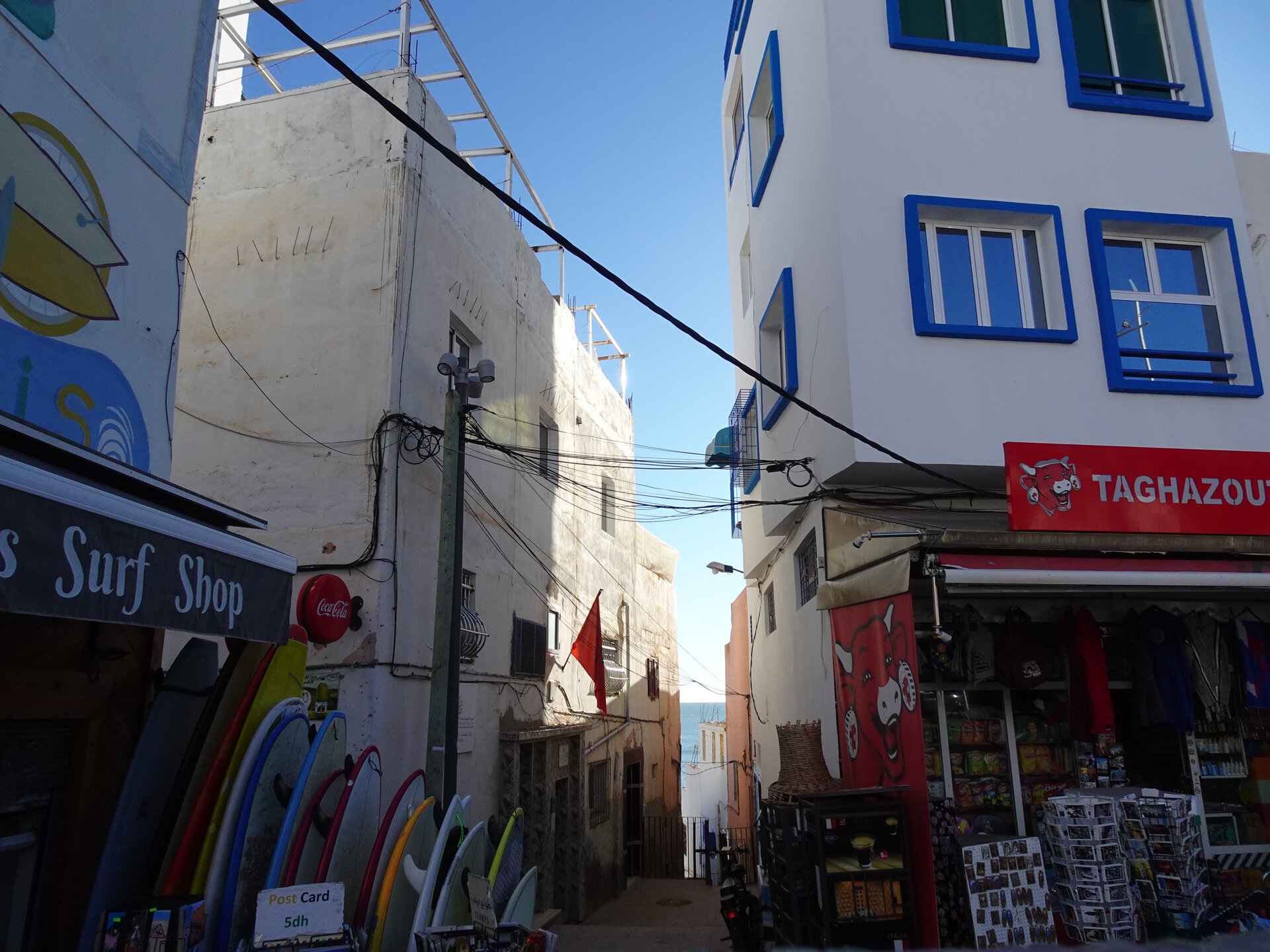 Alley way with shops either side